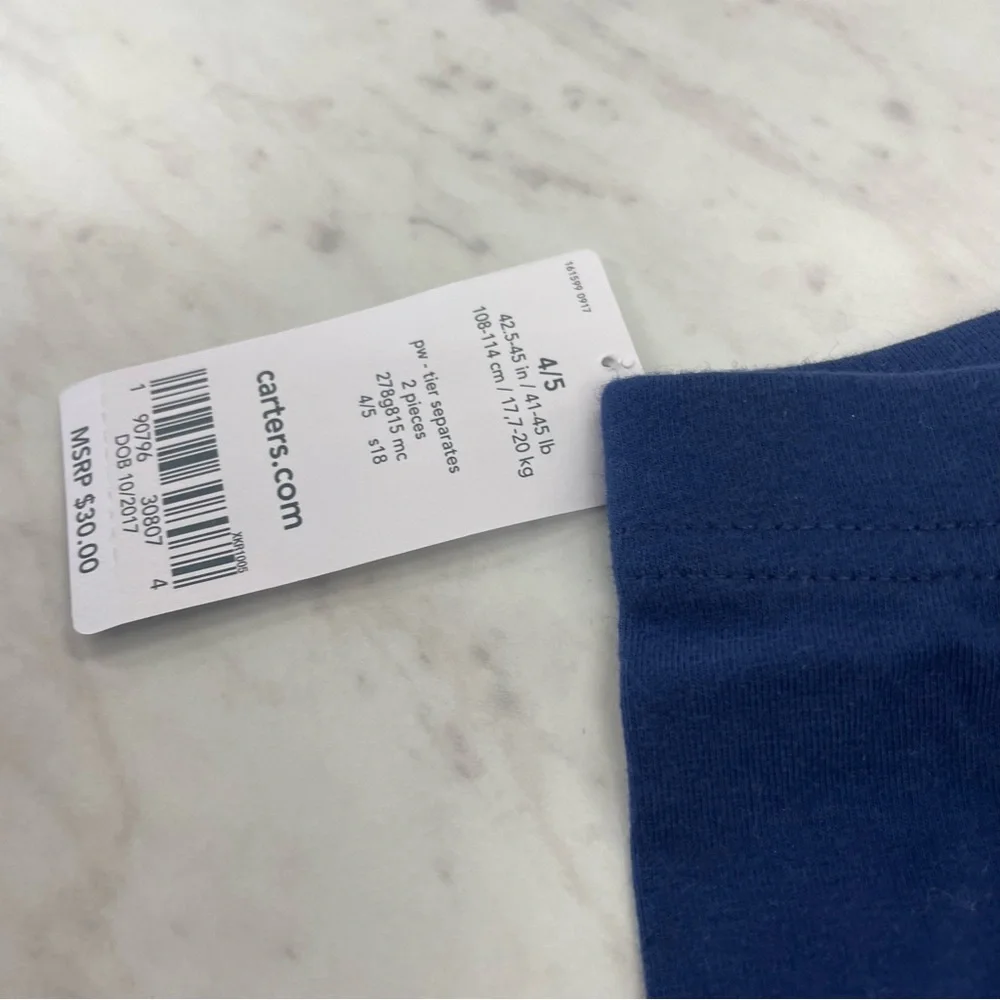 Carter's Navy Leggings with Rainbow and Cloud Accents